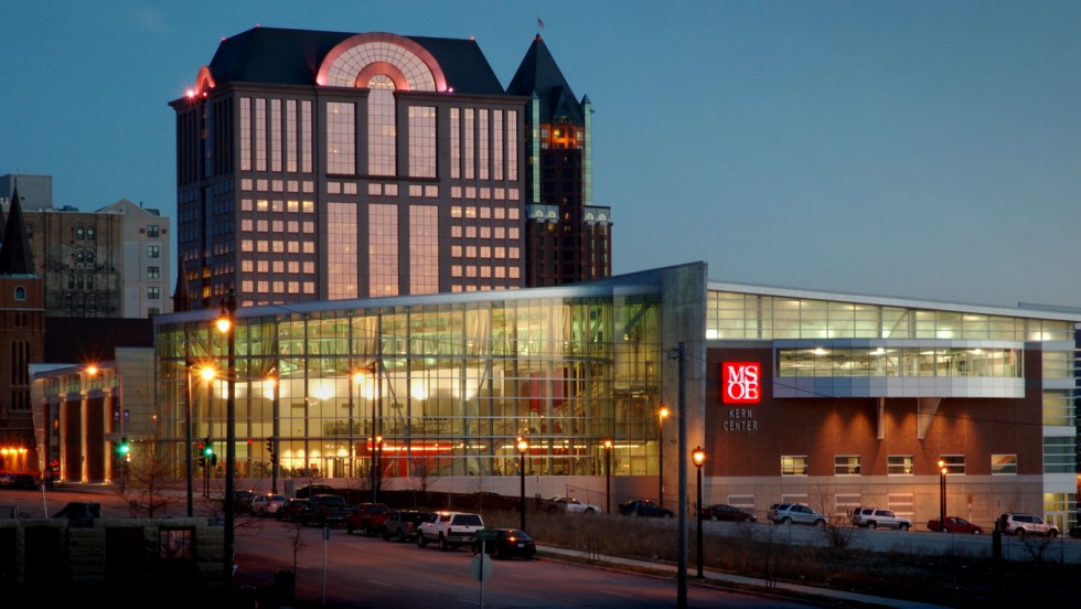 MSOE Kern Center at dusk